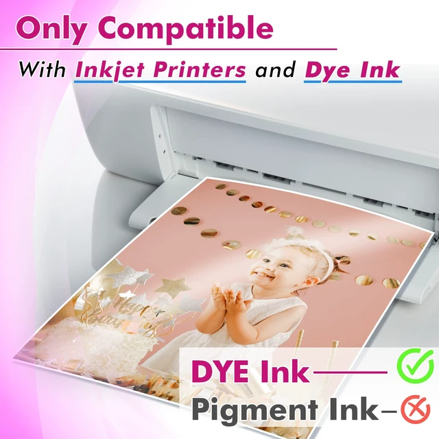 Alt view image 4 of 7 - Glossy Inkjet Photo Paper 13X19 Inches 48lb 100 Sheets Glossy Photographic Paper Compatible with Inkjet Printer Use Dye Ink 180GSM