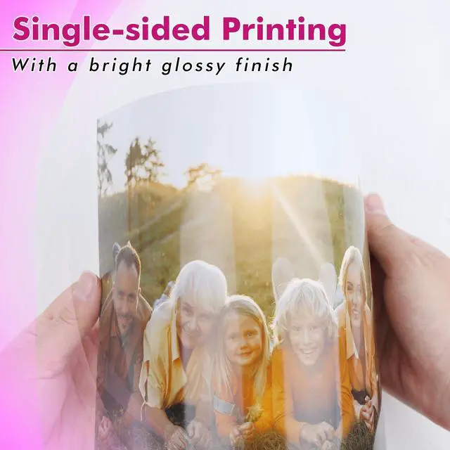 Alt view image 5 of 7 - Glossy Inkjet Photo Paper 13X19 Inches 48lb 100 Sheets Glossy Photographic Paper Compatible with Inkjet Printer Use Dye Ink 180GSM