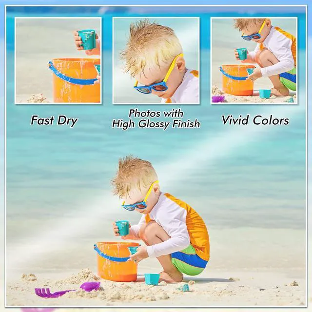 Alt view image 7 of 7 - Glossy Inkjet Photo Paper 13X19 Inches 48lb 100 Sheets Glossy Photographic Paper Compatible with Inkjet Printer Use Dye Ink 180GSM