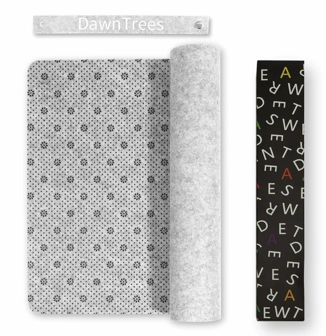 Alt view image 7 of 7 - Large Felt Desk Mat, 47.2"x 23.6", Desk Pad for Office and Home Non-Slip 120x60cm Full Table Mouse Pad, Keyboard Mat for Desk, Desktop Protection (Light Gray)