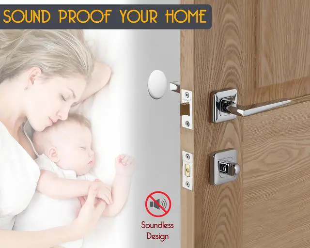 Alt view image 6 of 7 - ® Door Stoppers - Medium 2" (12 Pack) - Strong Adhesive Backing Quiet & Shock Absorbing Silicone Door Stoppers for Walls - Door Knob Wall Protector - Door Stop Bumper - Prevent Wall Damage