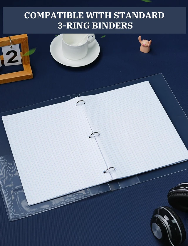 Alt view image 7 of 7 - 260 Sheets Loose Leaf Paper, 4x4 Graph Ruled, 8''x 10.5'' Filler Paper 3-Hole Punched Binder Paper, Quad Ruled Graph Paper 8 x 10-1/2, Quadrille Graph Paper Loose Leaf Bulk with 3-Ring for Binder