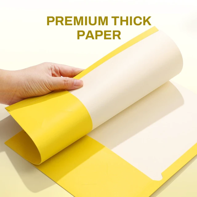 Alt view image 3 of 7 - Folders with Pockets 3 Hole Punched(50 Pack, Yellow), 2 Pocket Folders Fit Letter Size Paper, Paper File Folder for School Office Home Business