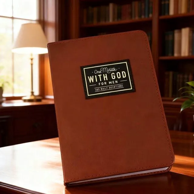 Alt view image 6 of 6 - 2026 One minute WITH GOD for men, 365 days of daily prayer brown book, Bible prayer Faux Leather Journal 0793898717173: Amazon.com