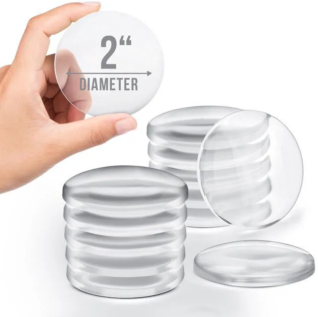 Main image of ® Door Stoppers - Medium 2" (12 Pack) - Strong Adhesive Backing Quiet & Shock Absorbing Silicone Door Stoppers for Walls - Door Knob Wall Protector - Door Stop Bumper - Prevent Wall Damage