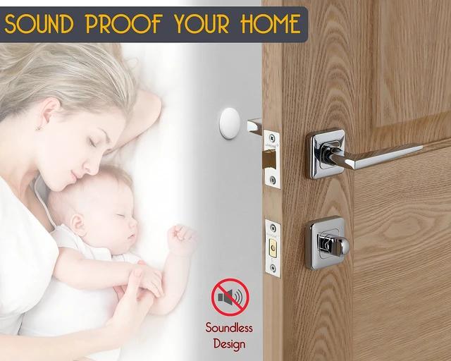Alt view image 6 of 7 - ® Door Stoppers - Small 1.57" (12 Pack) - Strong Adhesive Backing Quiet & Shock Absorbing Silicone Door Stoppers for Walls - Door Knob Wall Protector - Door Stop Bumper - Prevent Wall Damage