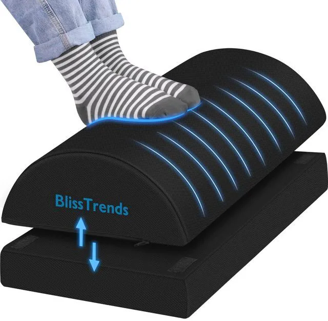 Main image of Foot Rest Under Desk, Foot Stool with 2 Adjustable Heights Comfortable Footrest with Washable Cover for Car,Home and Office to Relieve Back,Lumbar,Knee Pain(XX-Large, Black)