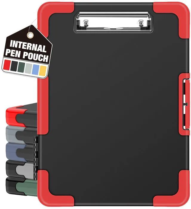 Main image of Toughest Clipboard with Storage, Clip Boards 8.5x11 with Pen Pouch Rubber Corner, Heavy Duty, Extra Nylon Pouch, High Capacity, Organization Box Case for Contractor Trucker Driver, Letter Size