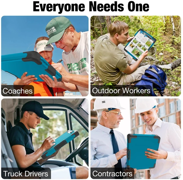 Alt view image 7 of 7 - Toughest Clipboard with Storage, Clip Boards 8.5x11 with Pen Pouch Rubber Corner, Heavy Duty, Extra Nylon Pouch, High Capacity, Organization Box Case for Contractor Trucker Driver, Letter Size