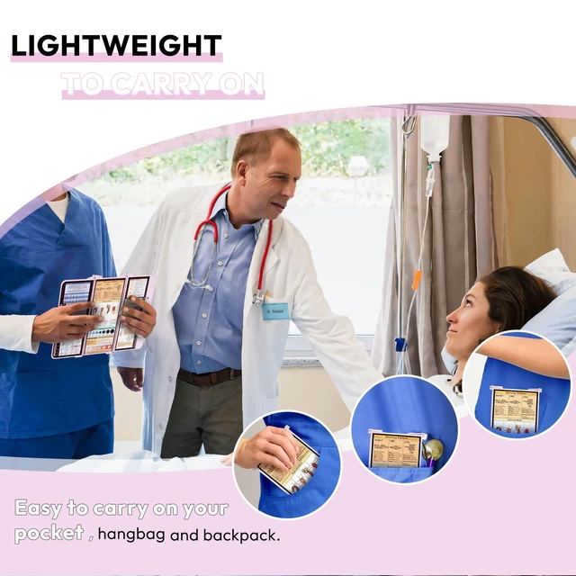 Alt view image 6 of 7 - Nursing Clipboard Foldable, Foldable Clip Board w/Nursing Edition Medical Charts,3 Layers Aluminum, Nurse Note w/Low Profile Clip&Pen Clip for Students, Nurses and Doctors, Baby Pink