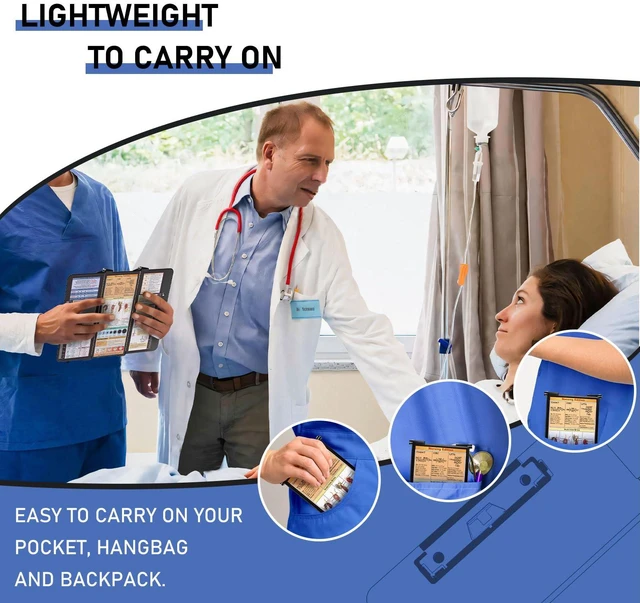 Alt view image 6 of 7 - Nursing Clipboard Foldable, Foldable Clip Board w/Nursing Edition Cheat Charts, 3 Layers Aluminum, Nurse Clipboards w/Low Profile Clip & Pen Clip Pocket for Students, Nurses and Doctors, Black