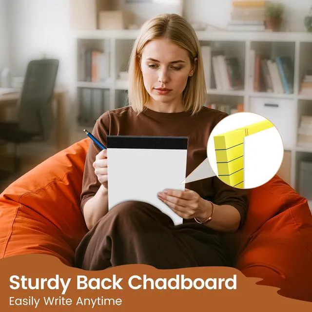 Alt view image 5 of 6 - Legal Pads 8.5 X11, Narrow Ruled Notepads, 12 Pack, 50 Sheet/Pad Colored Legal Pads, Tear Off Notepad, Perforated Writing Pad, Notebook Paper College Ruled, Notepads For Office Home School