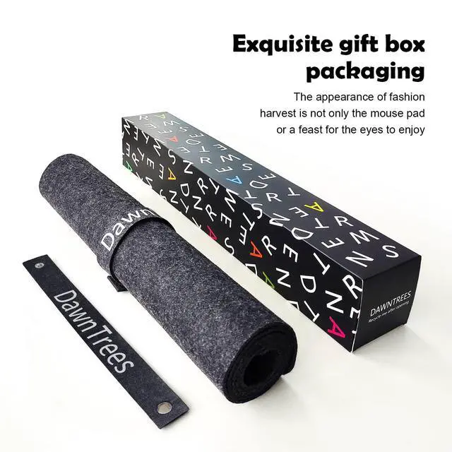 Alt view image 6 of 7 - Large Felt Desk Mat,39.4''x19.69'' Full Keyboard and Mouse Pad Non-Slip Computer Desk Mat for Home and Office,100x50CM Felt Desk Pad Protector (Dark Gray)