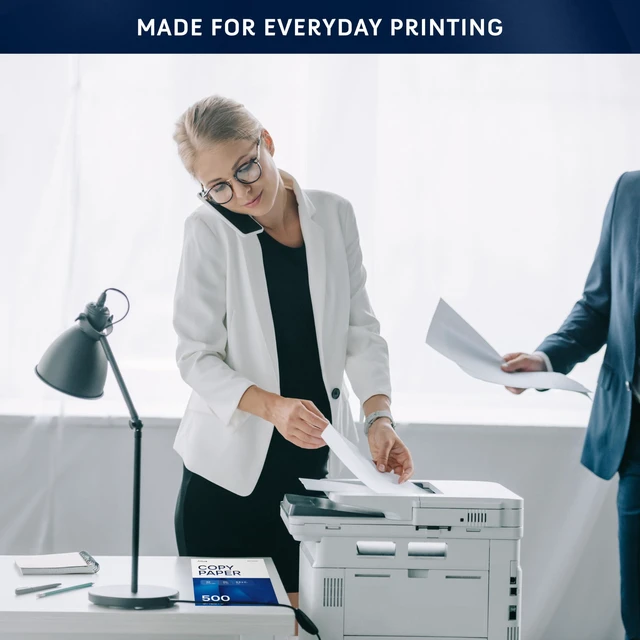 Alt view image 4 of 6 - Printer Paper - 8.5 x 11 White Letter Size Copy Paper, 1 Ream 500 Sheets 20 lb Printing Paper for Documents Writing, Drawing, Smooth, 92 Bright | Home, School, Office Supplies | Made in USA
