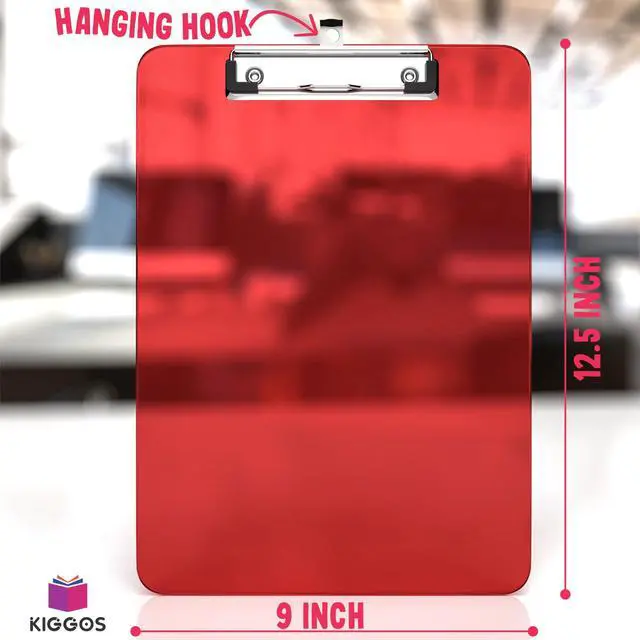Alt view image 4 of 7 - Acrylic Clipboards 12.5 x 9, Transparent Assorted Colors 25 Pack Letter Size Clipboards with Low Profile Metal Clips, Hold up to 100 Sheets, Lightweight Set for Classroom, School, Office & Home