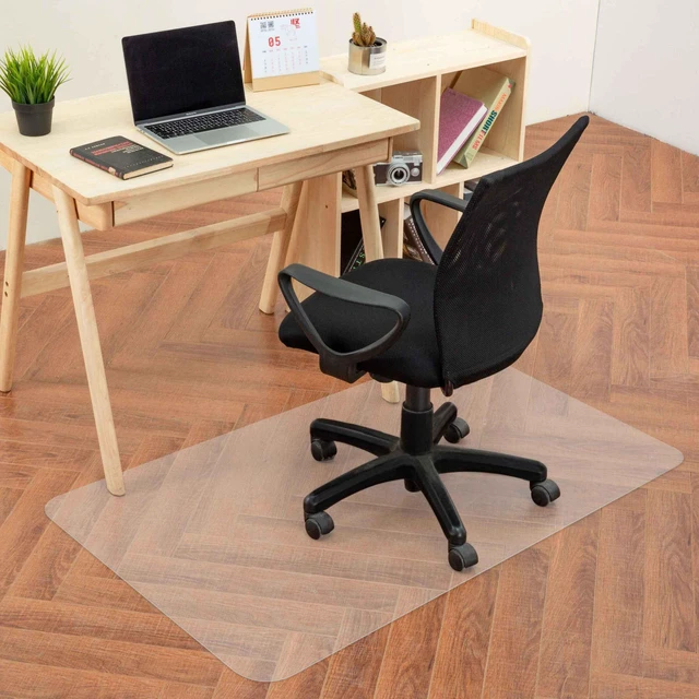 Alt view image 7 of 7 - Large Office Chair Mat for Hard Floors - 59''x47'',Heavy Duty Clear Wood/Tile Floor Protector PVC Transparent by