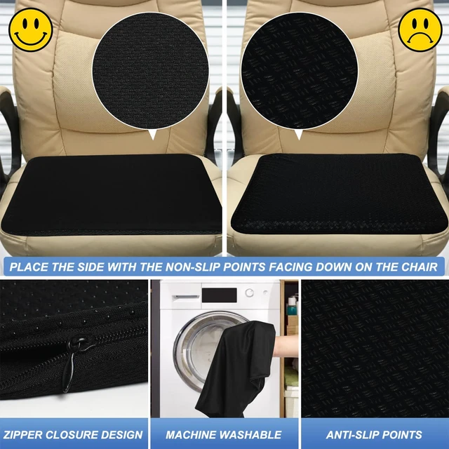 Alt view image 6 of 7 - Gel Seat Cushion for Long Sitting-Two Sizes Gel Cushion (ThickLarge) 19"x17.5"x2.8" / 38"x17.5"x1.4" (Fold/Expand), Zero Gel Cushion for Pressure Relief, Honeycomb Gel Seat Cushion with Two Size
