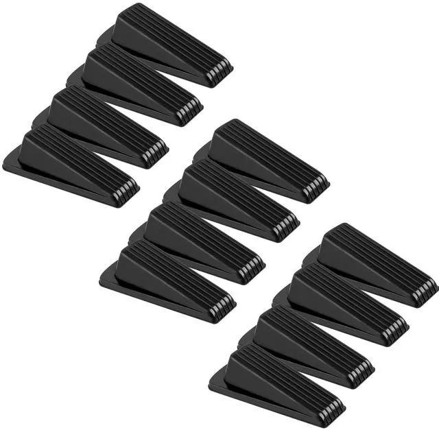 Main image of 12 Pack Door Stoppers for Bottom of Door, 4.8x2.2x1.3in Door Stops, Rubber Door Stopper Wedge, Sturdy Stackable Door Stops for Floor