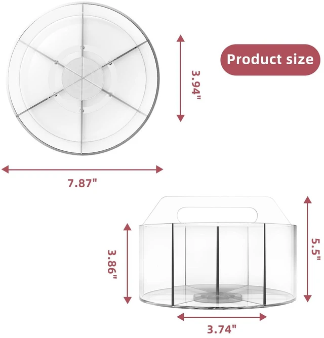 Alt view image 7 of 7 - 500 PCS Acrylic Pencil Holder, 360 Rotating Clear Marker Organizer, Pen Crayon Marker Caddy Organizer for Desk, Desktop Storage and Organizer for Office School Art Supplies, 2 Pack