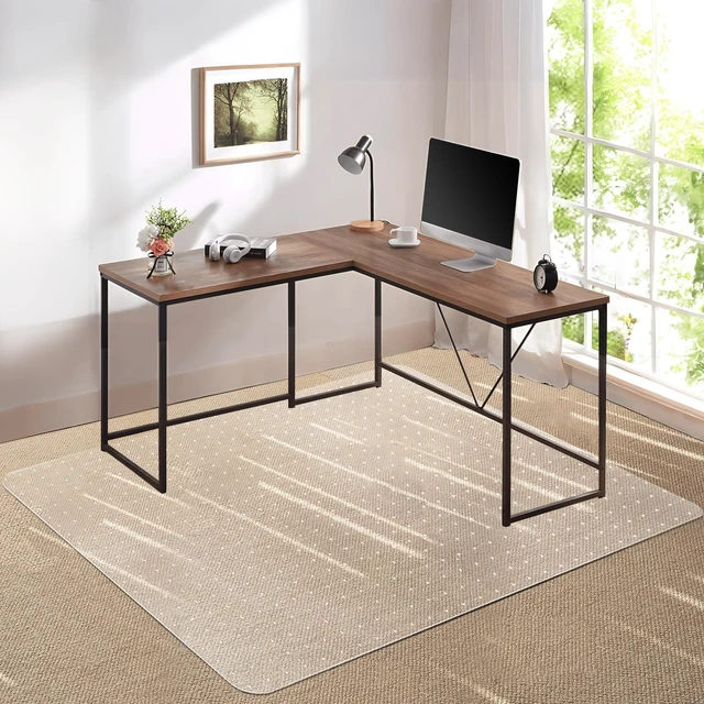 Main image of Desk Chair Mat for Carpet, 46'' x 72'' Rectangle Transparent Mats for Chairs Good for Desks, Office and Home, Easy Glide, Protects Floors for Low and No Pile Carpeted Floors