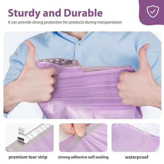 Alt view image 3 of 7 - Poly Mailers 19x24" 100 Pack,Large Shipping Bags for Clothing,Purple Heavy Duty Self Seal Mailing Envelopes,Durable Waterproof Packaging Mailers Poly Bag For Clothes Business,Boutique&Online