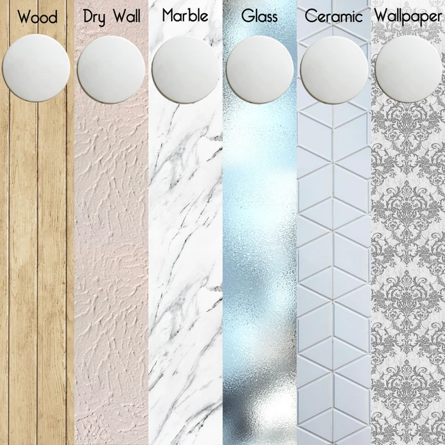 Alt view image 6 of 7 - ® Door Stoppers - X Large 5" (3 Pack) - Strong Adhesive Backing Quiet & Shock Absorbing Silicone Door Stoppers for Walls - Door Knob Wall Protector - Door Stop Bumper - Prevent Wall Damage