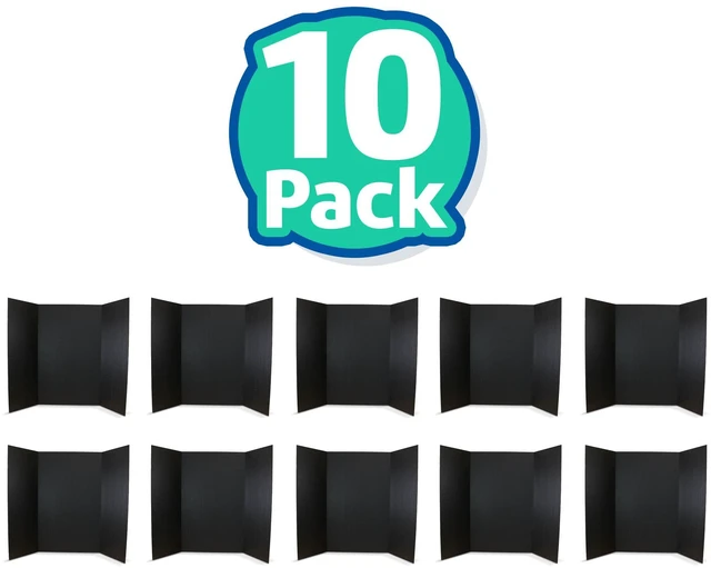 Alt view image 5 of 7 - 36 x 48 Project Boards for Presentations, Science Fair, School Projects, Event Displays and Trifold Picture Board, Proudly Made in USA - Black - 10 Pack
