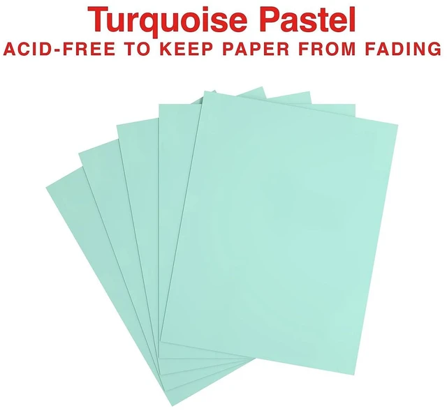Alt view image 4 of 5 - Pastel Color Copy Paper, 8.5x11 Inch, Turquoise, 20 lb. 500 sheets per ream. Colored multipurpose paper for office and home use