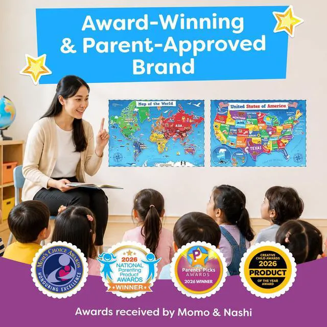 Alt view image 7 of 7 - United States and World Map For Kids Classroom Posters 2pc Set - 24 x 16 Waterproof US and World Map for Classroom Decor Posters - Teacher Classroom Must Haves - Homeschool Back to School Supplies
