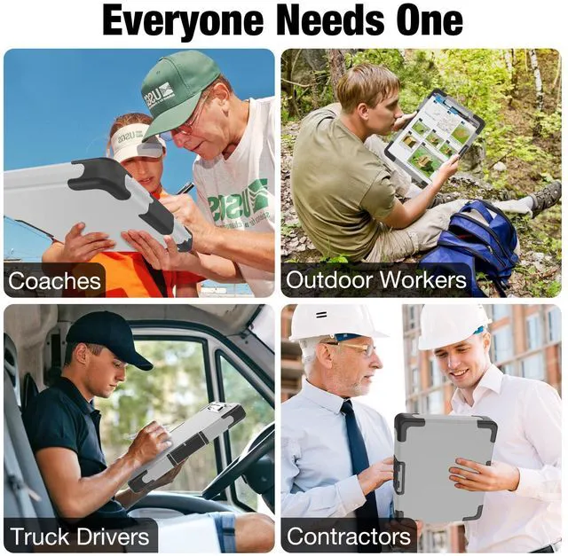 Alt view image 7 of 7 - Toughest Clipboard with Storage, Clip Boards 8.5x11 with Pen Pouch Rubber Corner, Heavy Duty, Extra Nylon Pouch, High Capacity, Organization Box Case for Contractor Trucker Driver, Letter Size