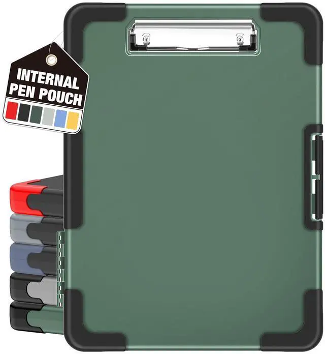 Main image of Toughest Clipboard with Storage, Clip Boards 8.5x11 with Pen Pouch Rubber Corner, Heavy Duty, Extra Nylon Pouch, High Capacity, Organization Box Case for Contractor Trucker Driver, Letter Size