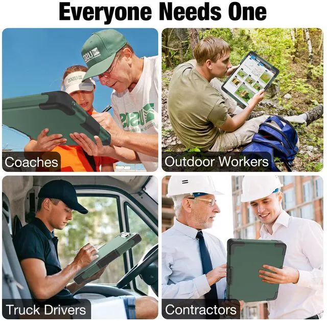 Alt view image 7 of 7 - Toughest Clipboard with Storage, Clip Boards 8.5x11 with Pen Pouch Rubber Corner, Heavy Duty, Extra Nylon Pouch, High Capacity, Organization Box Case for Contractor Trucker Driver, Letter Size