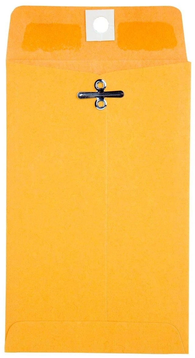 Alt view image 3 of 3 - 4 x 6 Clasp Envelopes, 100 Pack, Document Envelopes with Gummed Flap, Heavyweight 28 lb Paper with Reinforced Holes and Double Prong Clasp, Brown Kraft