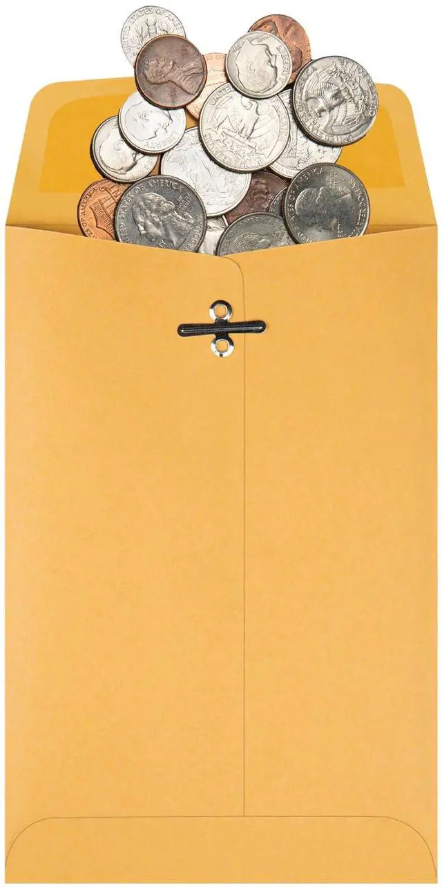 Alt view image 2 of 4 - 5 x 7-1/2 Clasp Envelopes, Clasp and Gummed Closures for Storing and Mailing, 28 lb Kraft Paper, 100 per Box (QUA37835)