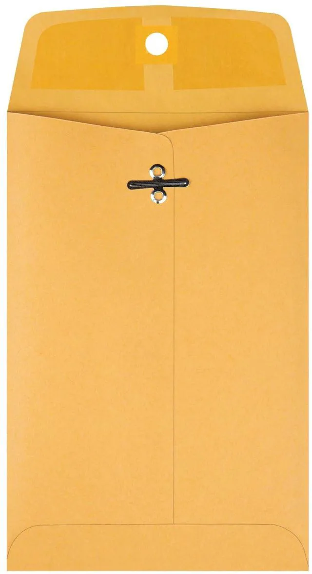 Alt view image 3 of 4 - 5 x 7-1/2 Clasp Envelopes, Clasp and Gummed Closures for Storing and Mailing, 28 lb Kraft Paper, 100 per Box (QUA37835)