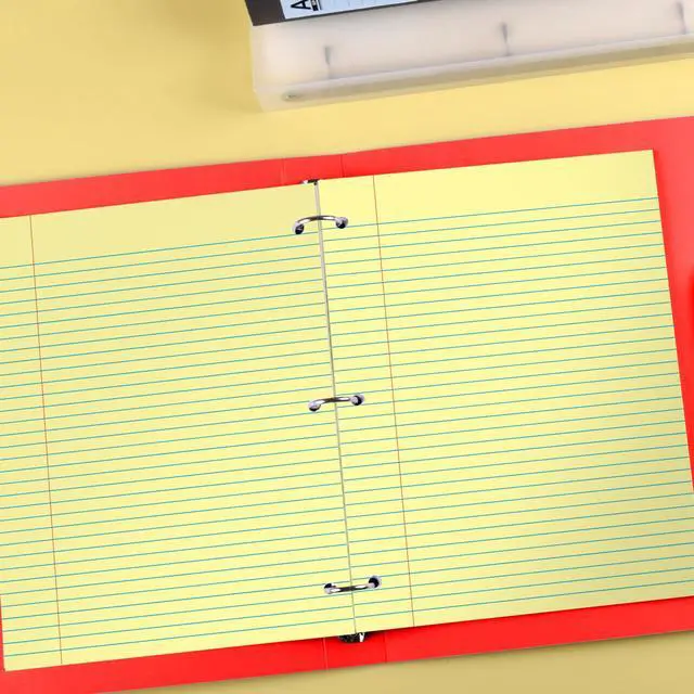 Alt view image 6 of 6 - Loose Leaf Notebook Paper, College Ruled, 300 Sheets Per Lined Paper, 8" x 10.5", 3 Hole Punched for 3 Ring Binder, Canary, Made In USA