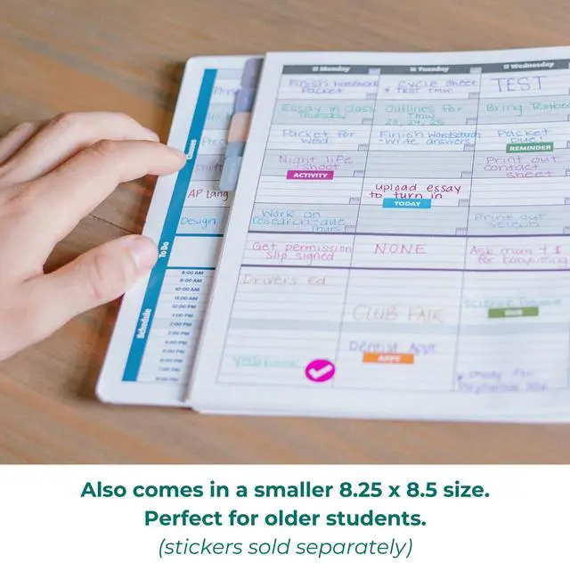 Alt view image 7 of 7 - Academic Planner 2026-2027 Student Planner 8.5 x11 White