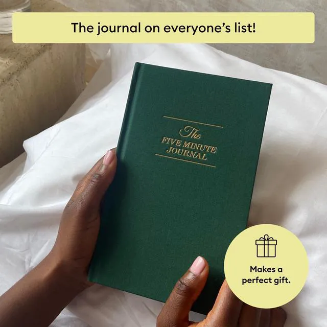 Alt view image 7 of 7 - The Five Minute Journal, Original Daily Gratitude 2025, Reflection Manifestation for Mindfulness, Undated Daily with Gold Foiling, Plastic-Free, Green