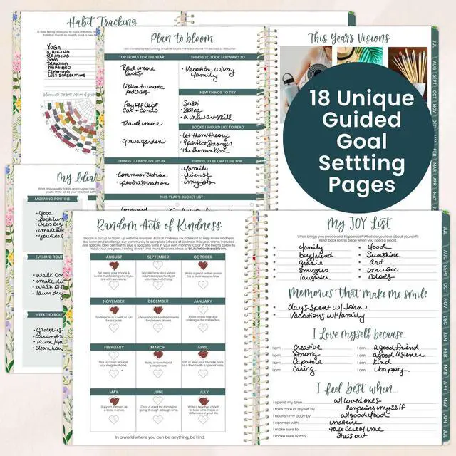 Alt view image 4 of 7 - 2026-2027 Planner (8.5 x 11") 13 Month Academic Year Organizer (July 2026 - July 2027) - Weekly & Monthly Agenda Book with Stickers & Tabs - Garden Party, Beige
