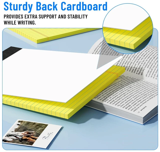 Alt view image 5 of 7 - 12pcs Legal Pads 8.5 x 11, Yellow Notepads 8.5 x 11 Perforate College Ruled 30 Sheets/Pack, Yellow Note Pads Clear Print Writing Pads of Paper, Legal Notepads Paper, Sturdy Back, Thick Paper