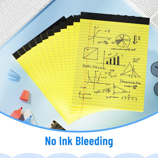 Alt view image 6 of 7 - 12pcs Legal Pads 8.5 x 11, Yellow Notepads 8.5 x 11 Perforate College Ruled 30 Sheets/Pack, Yellow Note Pads Clear Print Writing Pads of Paper, Legal Notepads Paper, Sturdy Back, Thick Paper