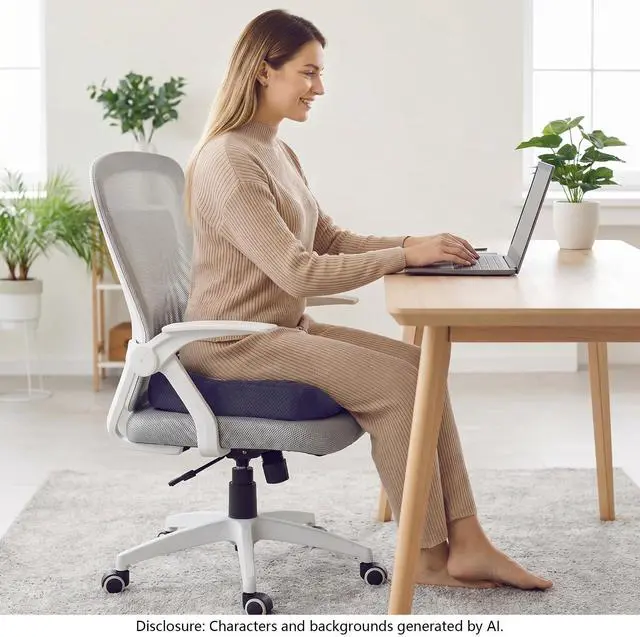 Alt view image 2 of 7 - Office Chair Cushion Pillow Adult Car Booster Seat Cushions Seat Cushions for Short People Effectively Increase Field of View Lower Back Fatigue Relief, for Home Anti-Slip 18x18x4.7"