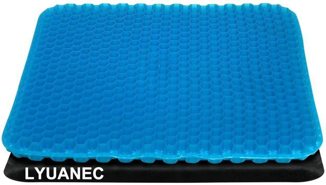 Main image of Gel Seat Cushion for Long Sitting - 20" x 20" x 1.8" (Extra ThickSoft) Zero Gel Cushions for Pressure Relief, Honeycomb Gel Seat Cushion, Ergonomic Silicone Seat Cushion for People Over 140 lbs
