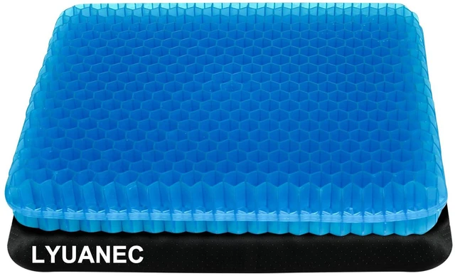 Main image of Gel Seat Cushion for Long Sitting - 17.5" x 15.5" x 2.4" (Extra ThickSoft) Zero Gel Cushions for Pressure Relief, Honeycomb Gel Seat Cushion, Ergonomic Silicone Seat Cushion for People Over 220 lbs