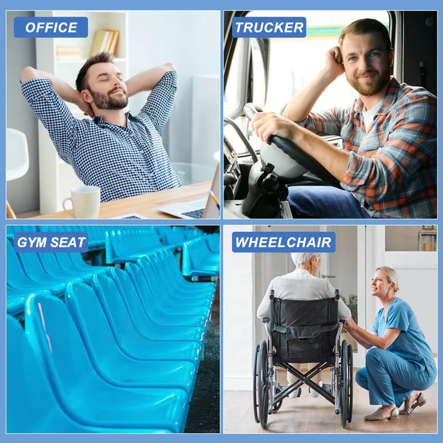 Alt view image 7 of 7 - Gel Seat Cushion for Long Sitting - 20" x 20" x 1.8" (Extra ThickSoft) Zero Gel Cushions for Pressure Relief, Honeycomb Gel Seat Cushion, Ergonomic Silicone Seat Cushion for People Over 140 lbs