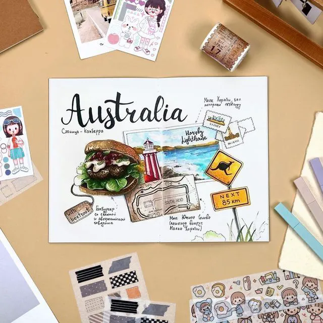 Alt view image 6 of 7 - 100pcs A5 Blank Kraft Notebooks, Journals in Bulk, Sketchbooks Bulk for Kids, 60 Pages, 80GSM, 8.3 X 5.5 Inch, Travel Journal Set, Travelers, Students and Office