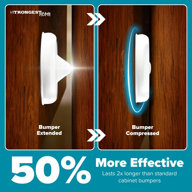 Alt view image 7 of 7 - Cabinet Door Bumper 200 Pack Clear Rubber - Self Adhesive Stoppers for Quiet Close Protection - Drawer Pads for Furniture and Surface Cushioning - 0.5 x 0.2 Inch