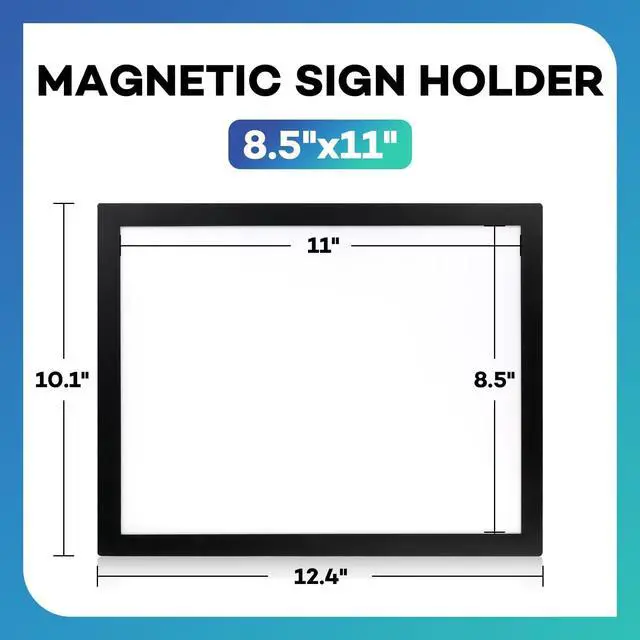 Alt view image 2 of 6 - 55 Pack Magnetic Sign Holder 8.5 x 11, Magnetic Paper Holder Magnetic Self-Adhesive Document Holder, Clear PVC Poster Frame for Wall, Window, Office and Classroom