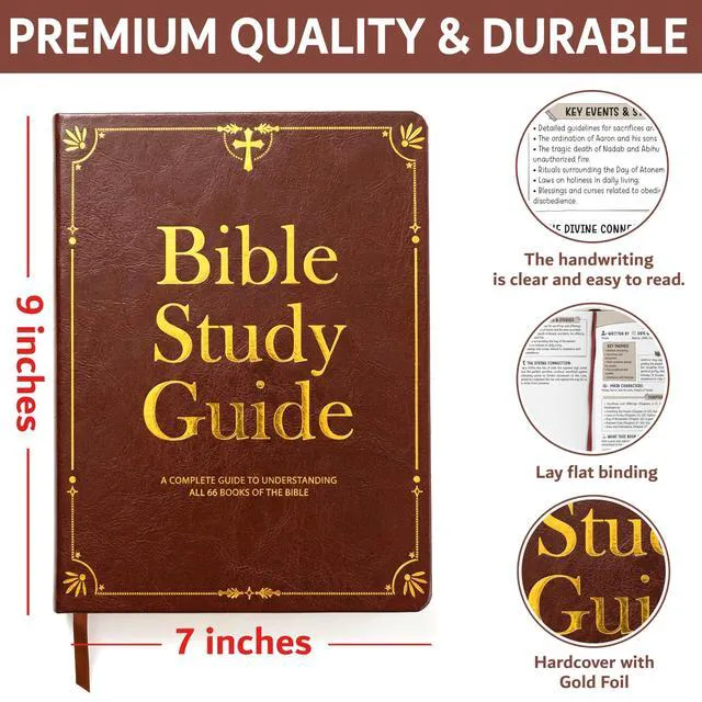 Alt view image 7 of 7 - Bible Study Guides 66 Pages Leather Journal Notebook For Men Devotional Supplies - Saints Label Books with Life Application & Reflection Notes, Prayer Prompts, Christian Gift Idea