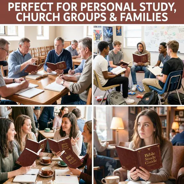 Alt view image 6 of 7 - Bible Study Guides 66 Pages Leather Journal Notebook For Men Devotional Supplies - Saints Label Books with Life Application & Reflection Notes, Prayer Prompts, Christian Gift Idea
